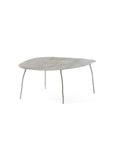 organic coffee table, leaf, aluminium