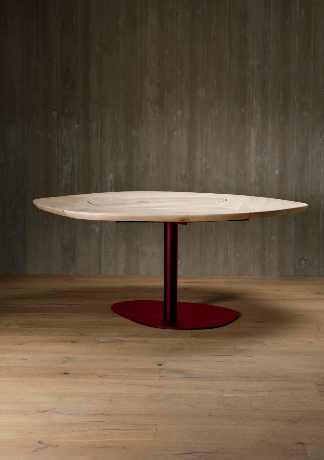 organic dining table, maple, segmented - interior