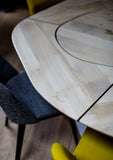organic dining table, maple, segmented - interior