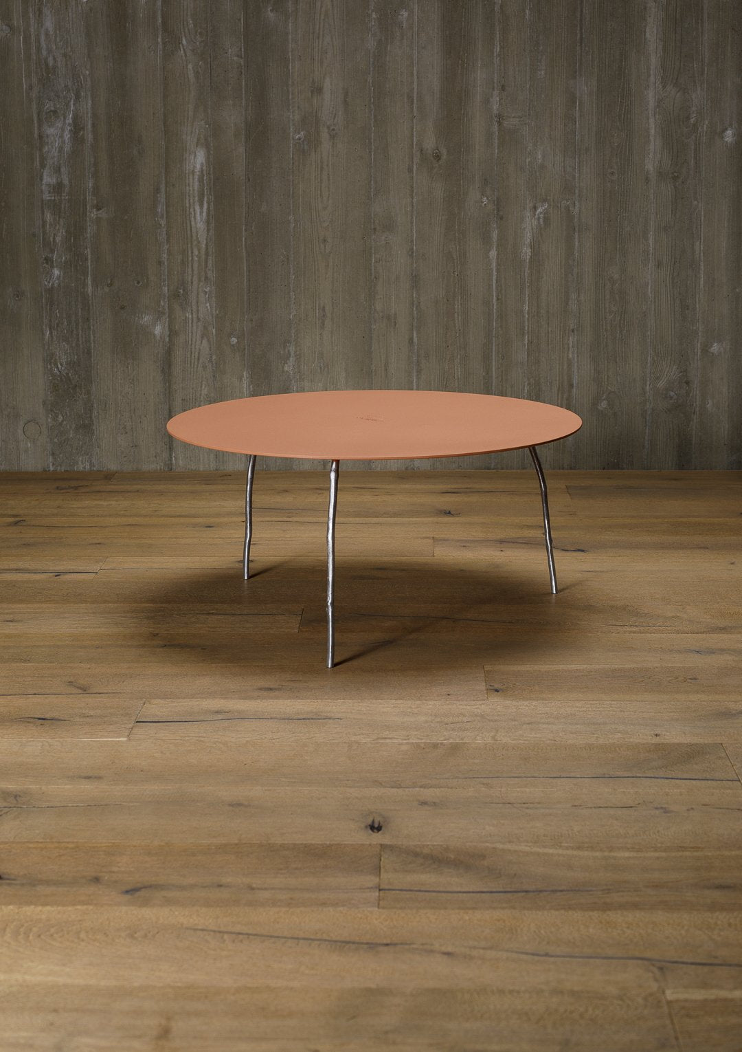 aluminium coffee table, round