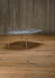 organic coffee table, leaf, aluminium