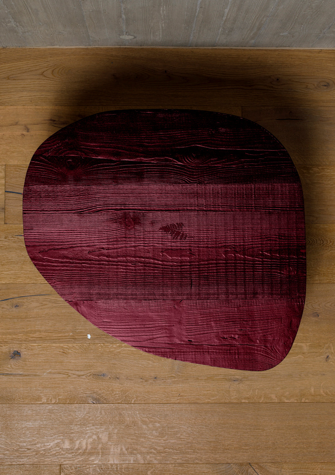 organic coffee table, leaf, aluminium