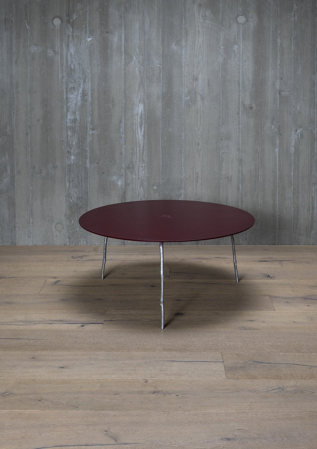 aluminium coffee table, round