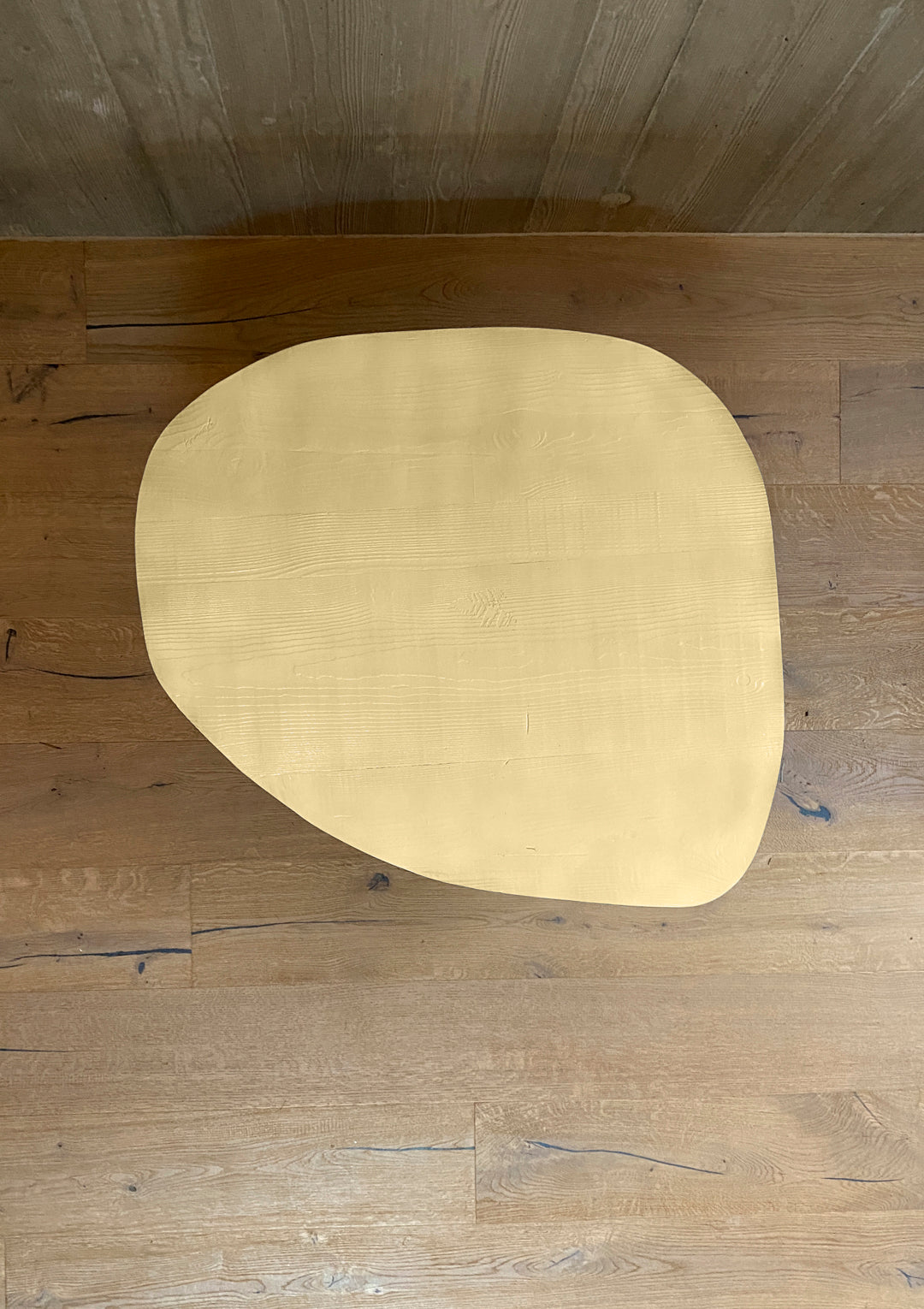 organic coffee table, leaf, aluminium