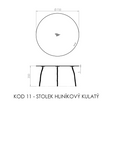 aluminium coffee table, round