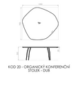 organic coffee table - oak