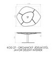 organic dining table, maple, segmented - interior