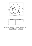 organický jídelní stůl dub dělený - interiér
