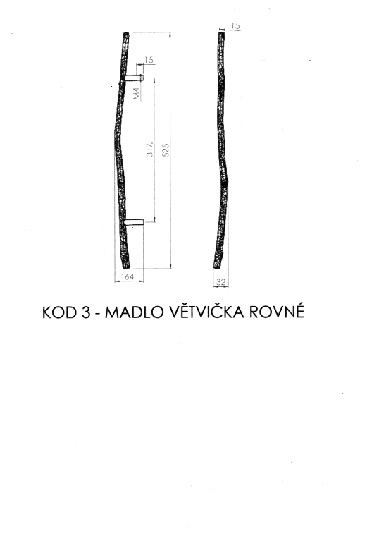 handle, twig, straight