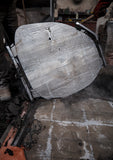 organic coffee table, leaf, aluminium