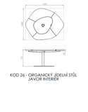 organic dining table, maple - interior