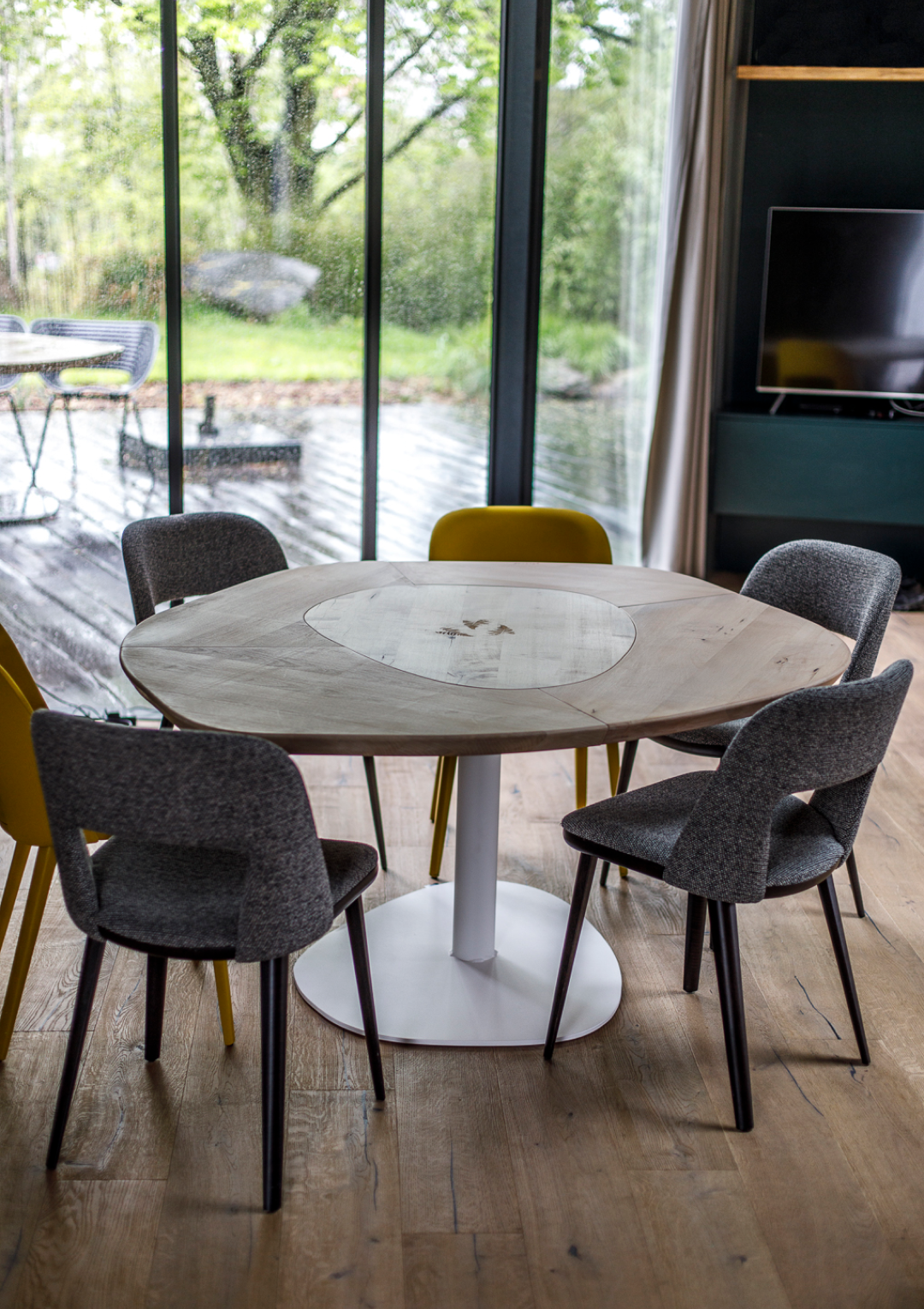 organic dining table, maple - interior