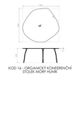 organic coffee table, aluminium