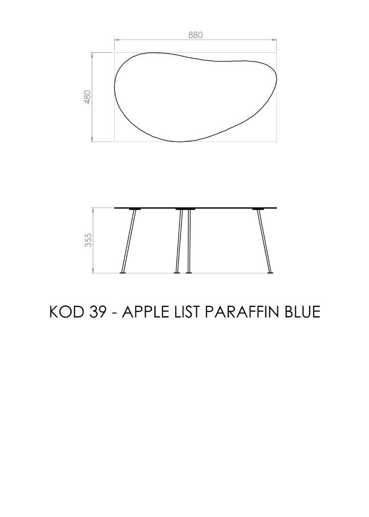 apple list paraffin blue