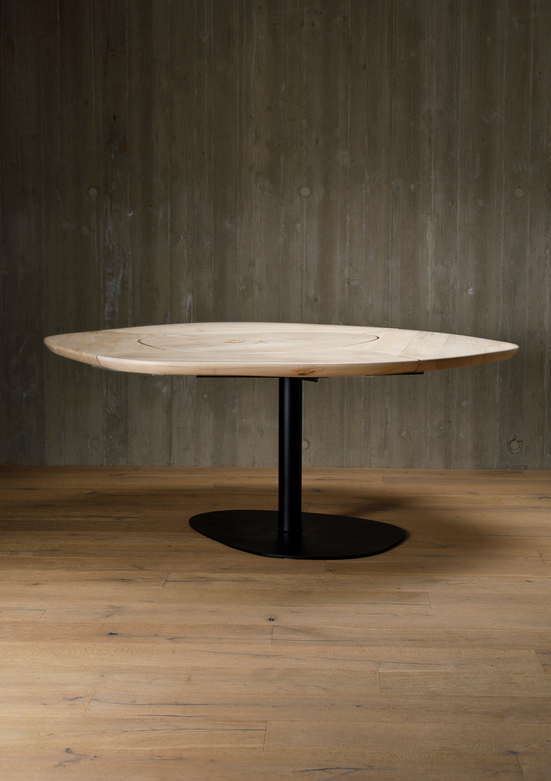 organic dining table, maple, segmented - interior