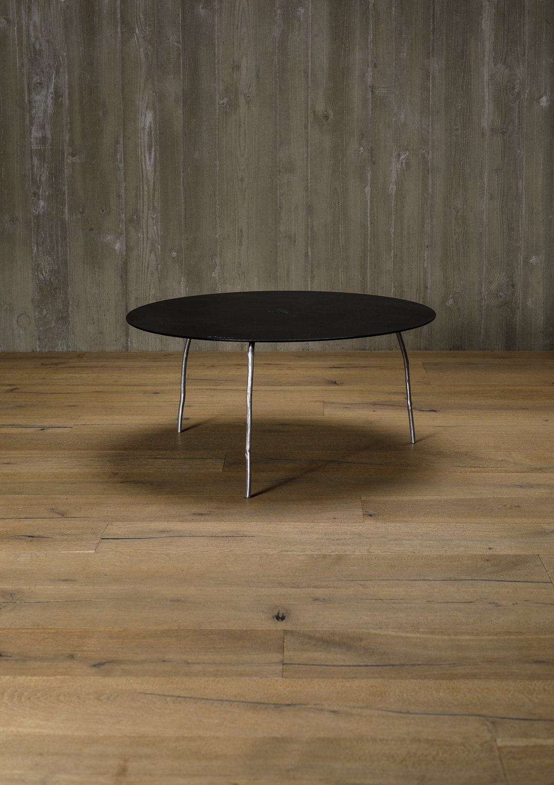 aluminium coffee table, round