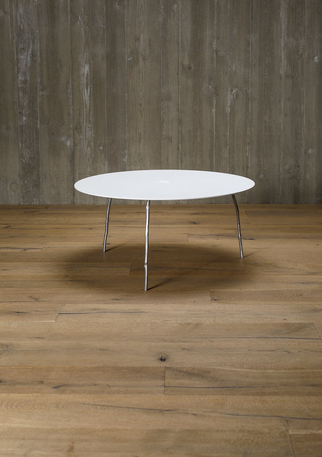 aluminium coffee table, round