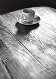organic coffee table, leaf, aluminium
