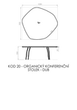 organický konferenční stolek - dub
